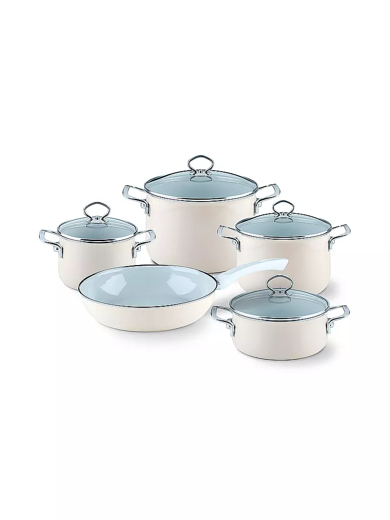 RIESS | Batterie de cuisine 5 pièces NOUVELLE Crème | beige