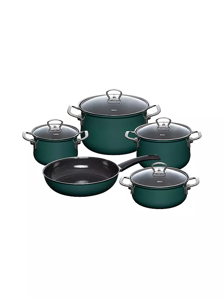 RIESS | Batterie de cuisine 5 pièces. TEAL bleu-vert | petrol