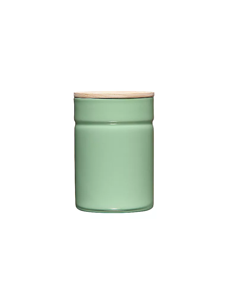 RIESS | Boîte de conservation - Boîte de rangement en émail avec couvercle en bois de frêne "Truehomewear" 12 cm 525ml | grün