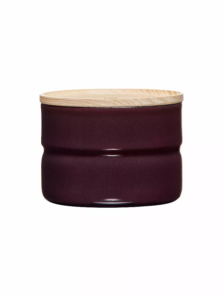 RIESS | Boîte de conservation - Boîte de rangement en émail avec couvercle en bois de frêne "Truehomewear" 6cm 230ml | lila