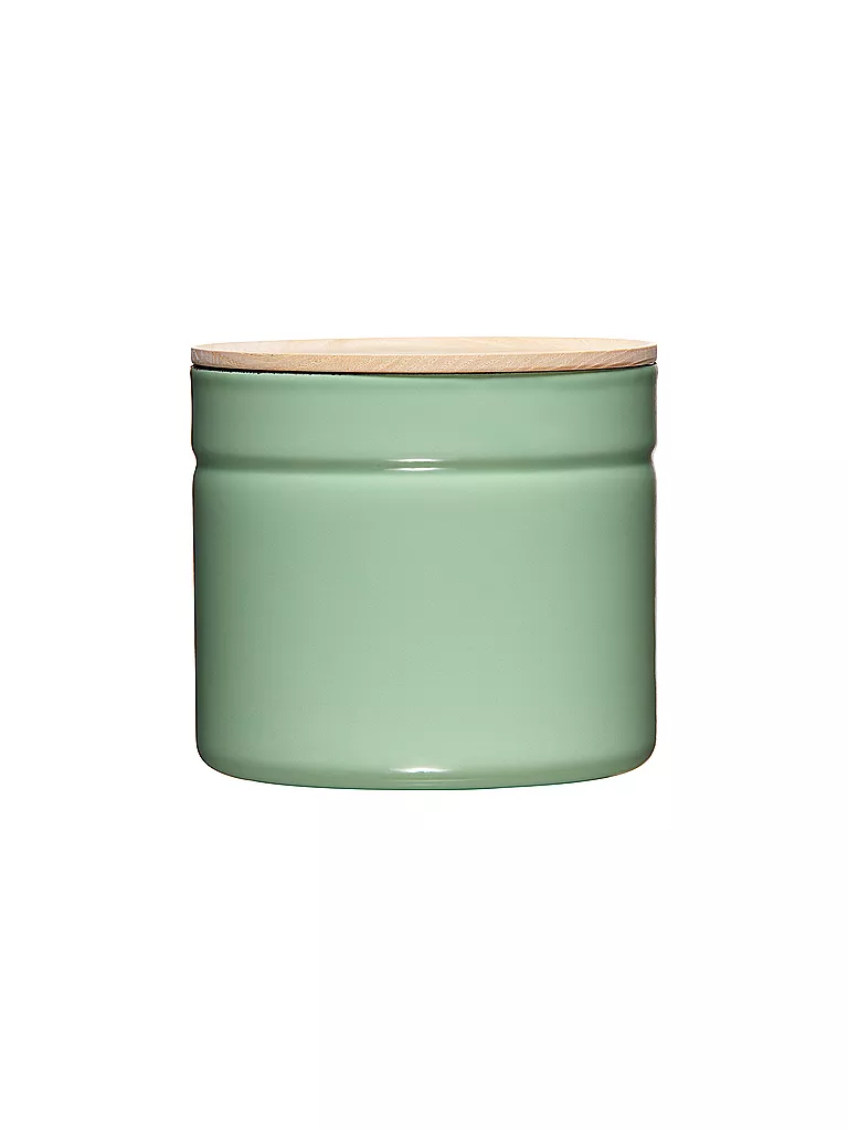 RIESS | Boîte de conservation en émail avec couvercle en frêne "Truehomewear" 12cm 1390ml | grün