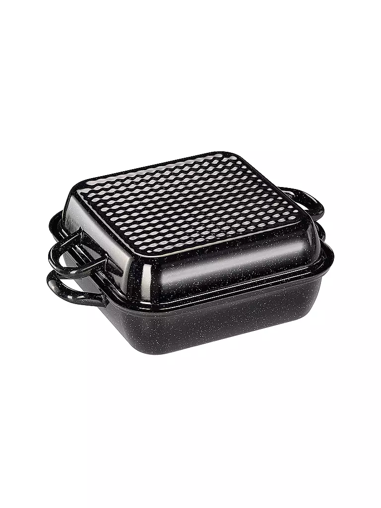RIESS | Bratpfanne mit Deckel 26x26cm Schwarz | Noir