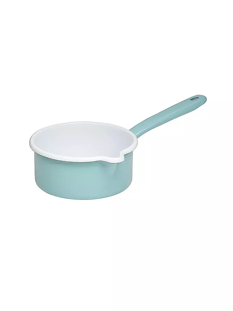 RIESS | Casserole à manche avec bec verseur 14cm / 0,75l Nature Green | türkis