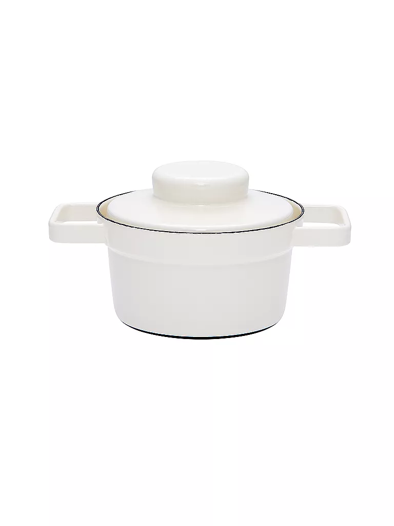 RIESS | Casserole en émail avec couvercle "Aromapot - Truehomeware" 16cm 0,75l | weiss