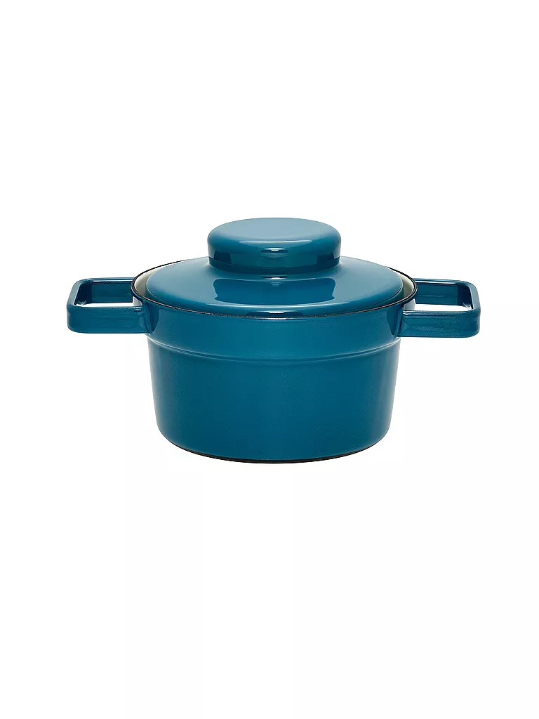 RIESS | Casserole en émail avec couvercle "Aromapot - Truehomeware" 16cm 0,75l | blau