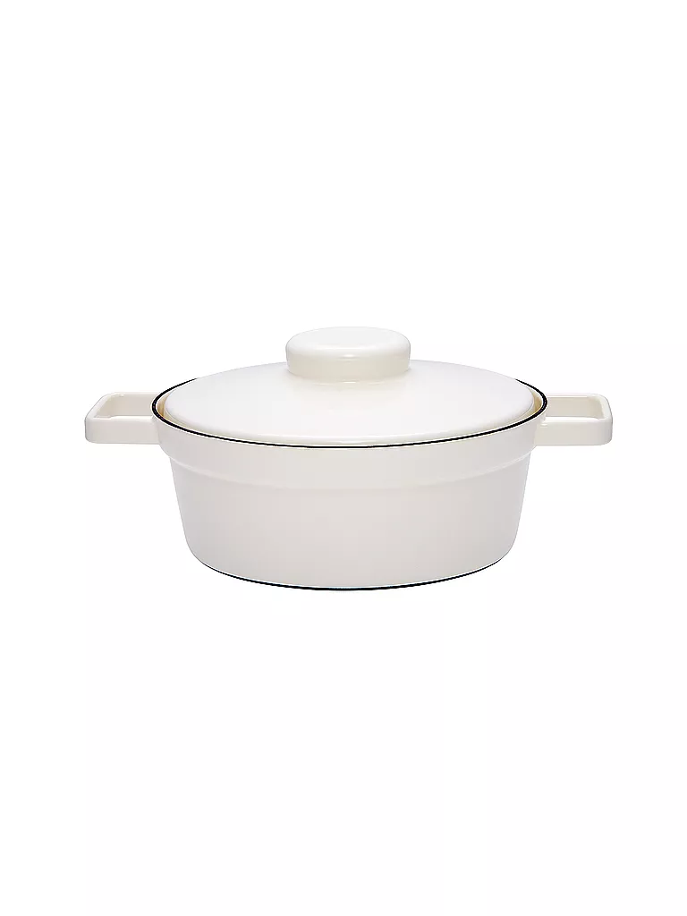 RIESS | Casserole en émail avec couvercle "Aromapot - Truehomeware" 24cm 2l | weiss