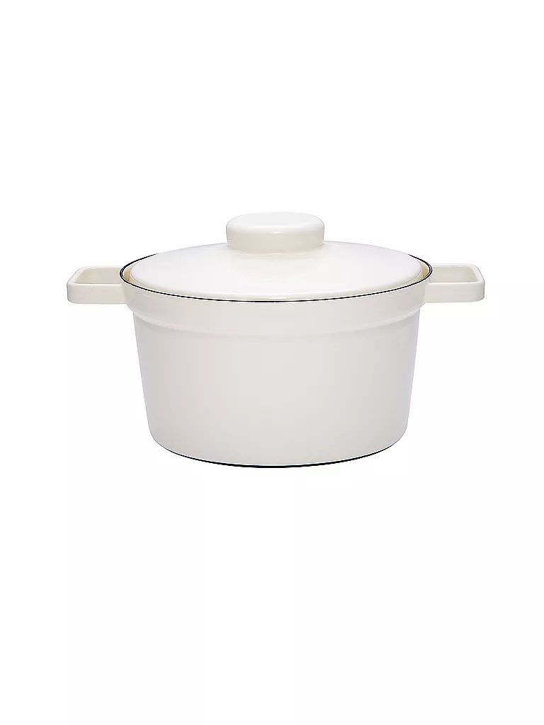 RIESS | Casserole en émail avec couvercle "Aromapot - Truehomeware" 24cm 3,5l | weiss