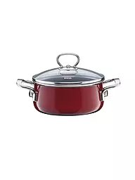 RIESS | Kasserolle mit Glasdeckel NOUVELLE 20cm/2l Rosso | Rouge foncé