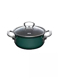 RIESS | Kasserolle mit Glasdeckel TEAL 16cm/1l Blaugruen | Pétrole