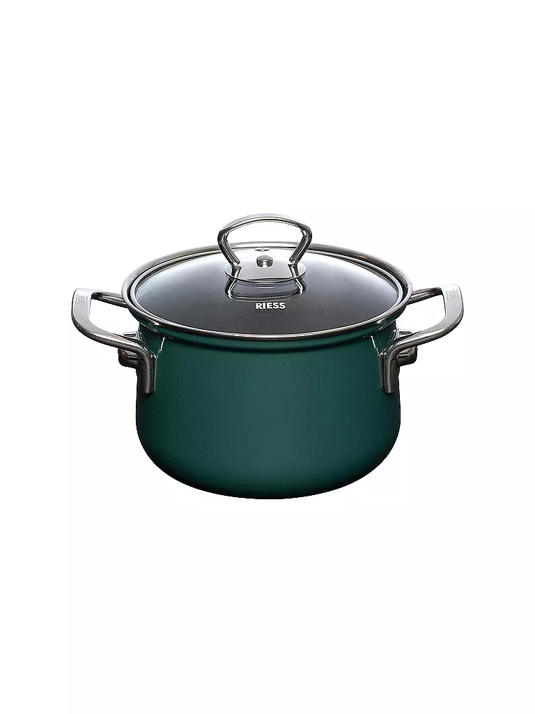 RIESS | Marmite avec couvercle en verre TEAL 16cm/1,5l Bleu-vert | petrol