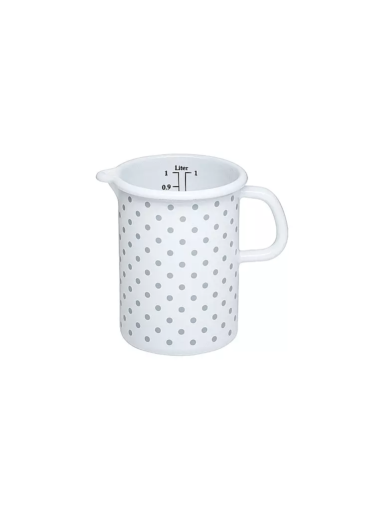 RIESS | Mesure de cuisine 10cm / 1l Pünktchen Grau | weiss