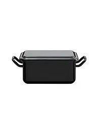RIESS | Mini plat à four et de service 15x11x7cm/0,7l Émail noir | Noir