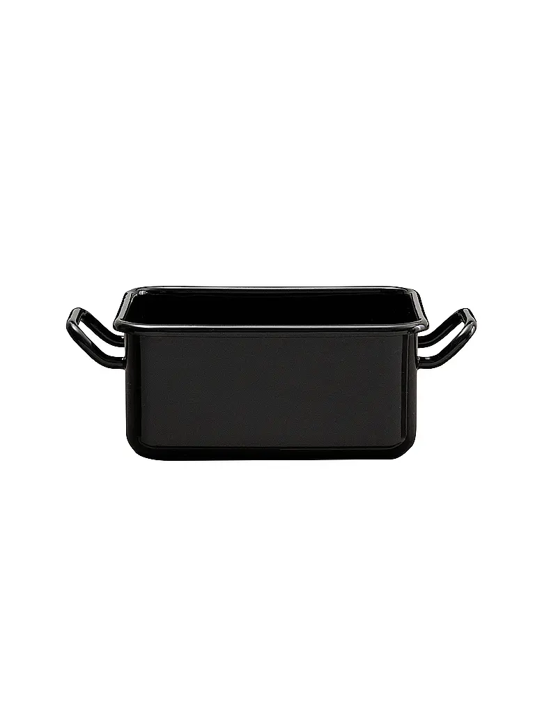 RIESS | Mini plat à four et de service 15x11x7cm/0,7l Émail noir | schwarz