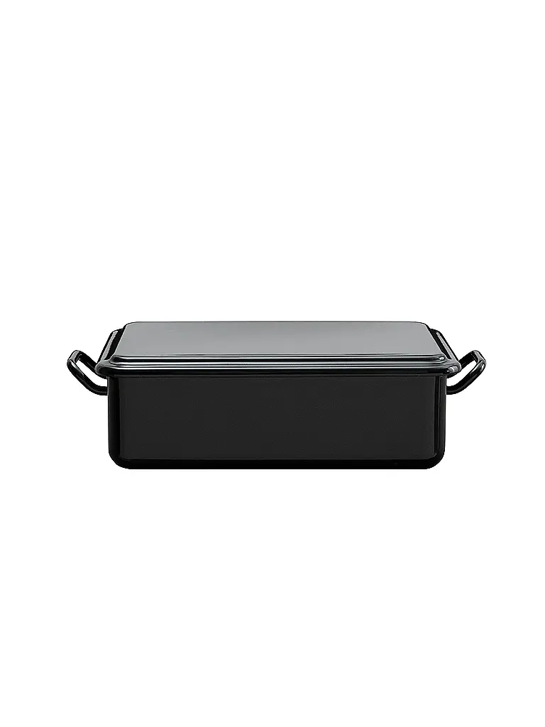RIESS | Mini plat à four et de service 23x15x7cm/1,5l émail noir | schwarz