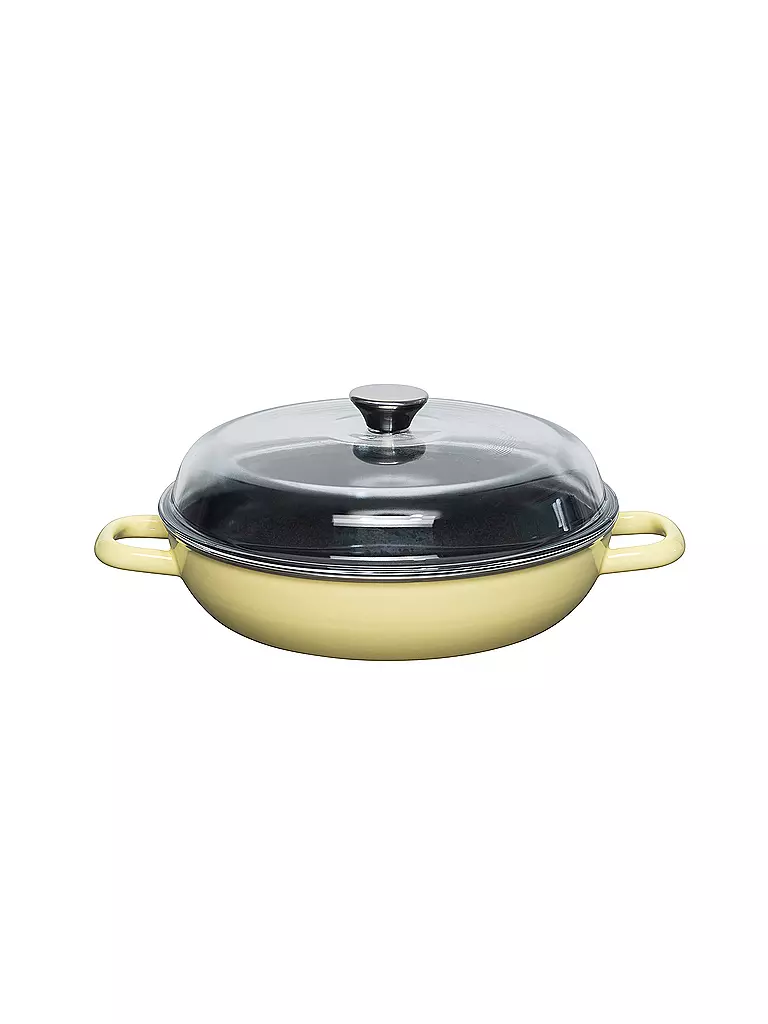 RIESS | Sauteuse avec couvercle 28cm NOUVELLE Lemon | Jaune