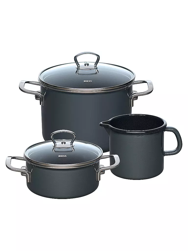 RIESS | Set de démarrage 3 pièces NOUVELLE PUR Gris foncé | Gris