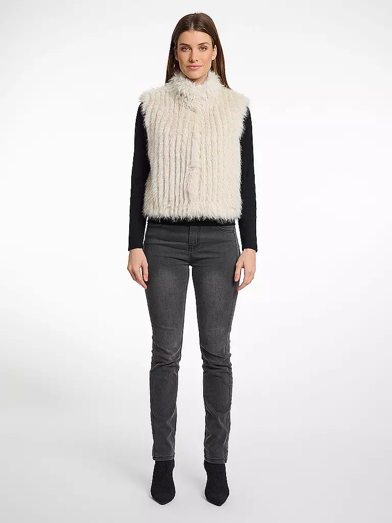 RINO&PELLE | Gilet aspect fourrure DAVA | creme