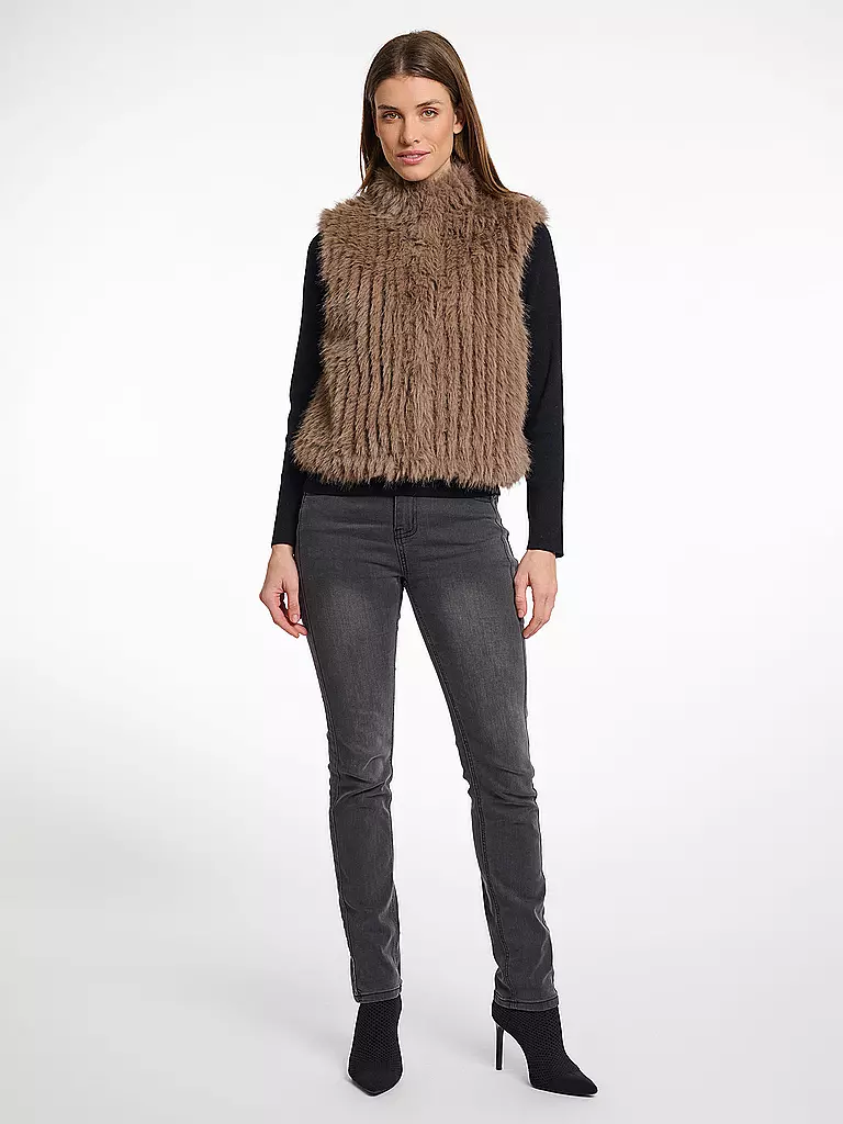RINO&PELLE | Gilet aspect fourrure DAVA | camel