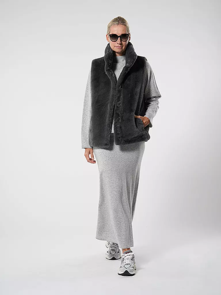 RINO&PELLE | Gilet in Felloptik LISON | Gris