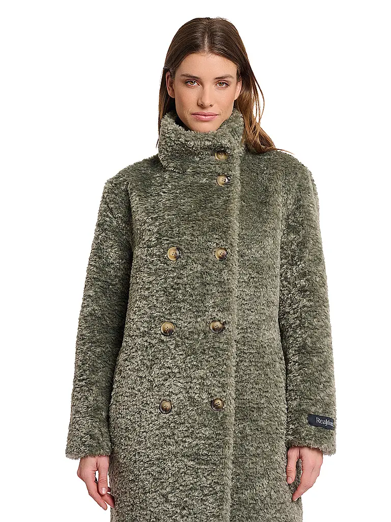 RINO&PELLE | Manteau aspect fourrure ENA | olive
