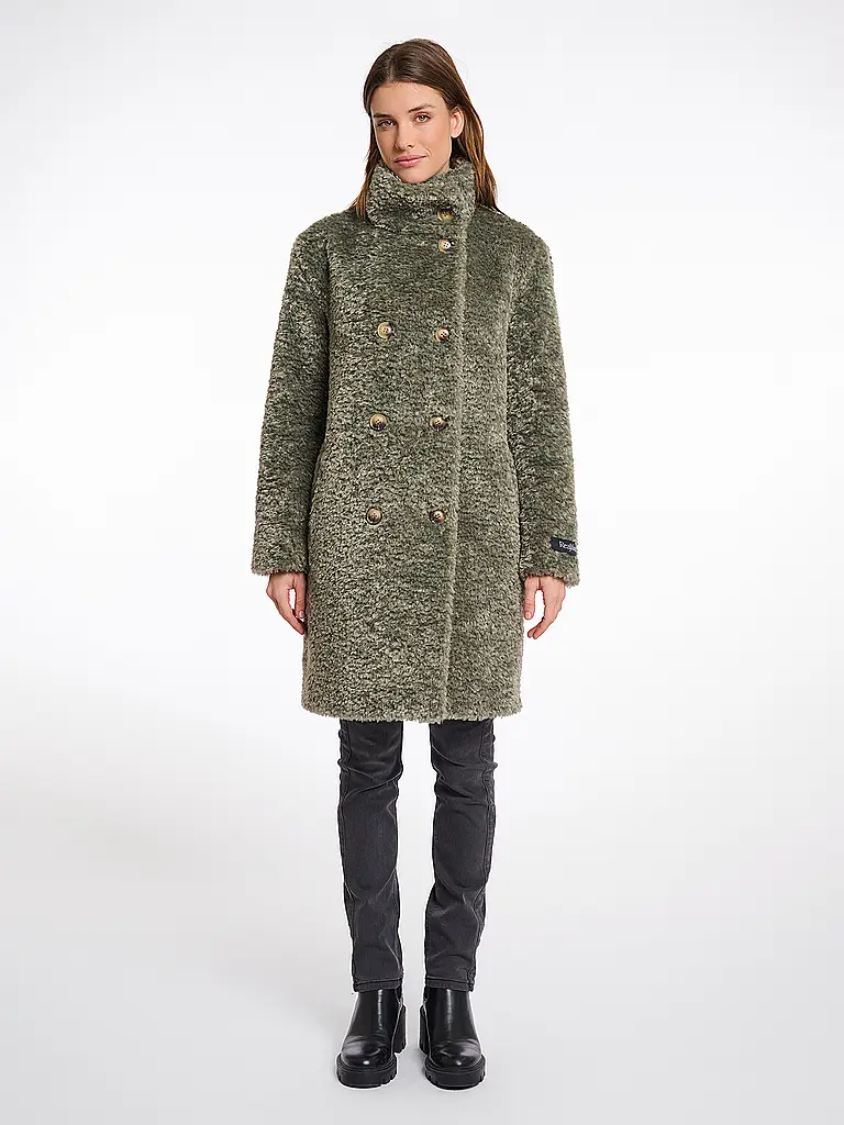 RINO&PELLE | Manteau aspect fourrure ENA | olive