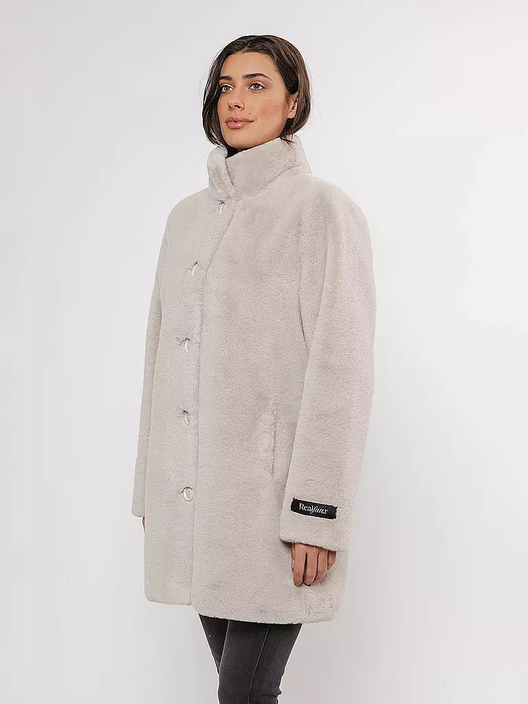 RINO&PELLE | Mantel in Felloptik NONNA | Crème