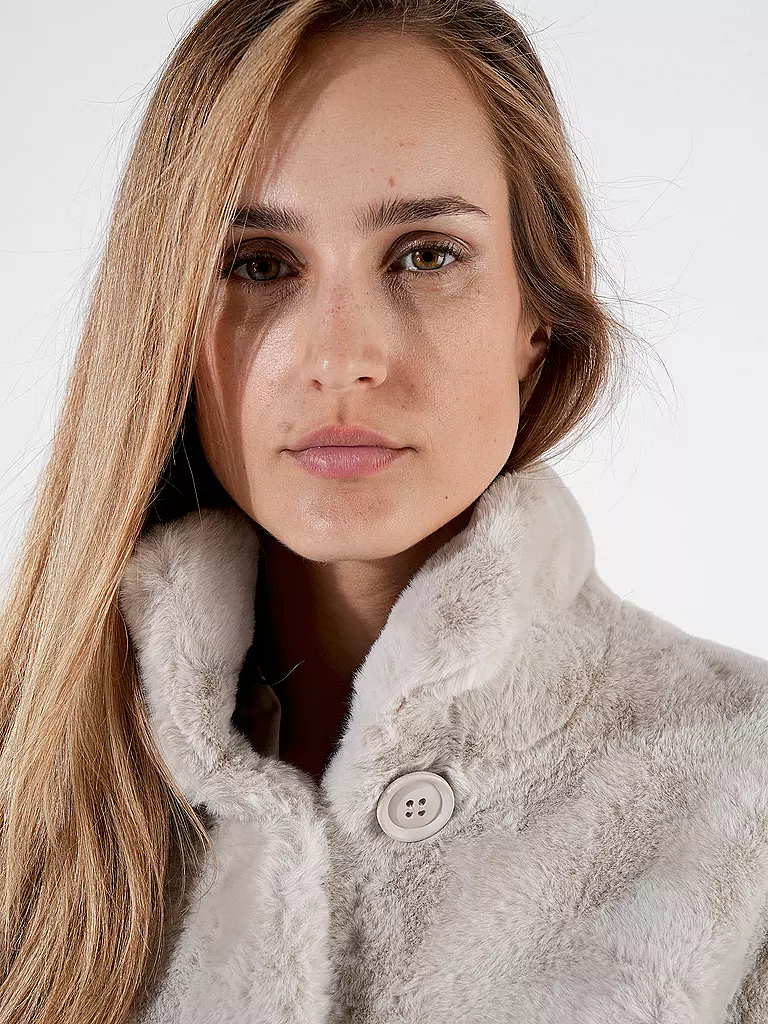 RINO&PELLE | Mantel in Felloptik NONNA | Crème