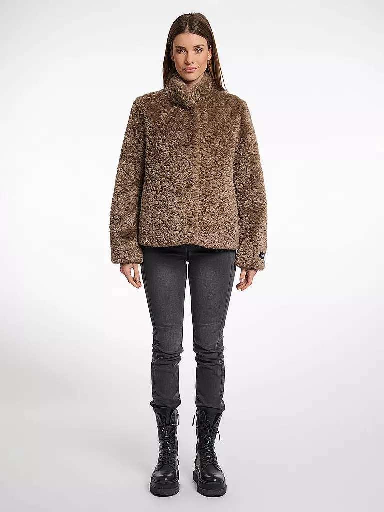 RINO&PELLE | Veste aspect fourrure KION | camel