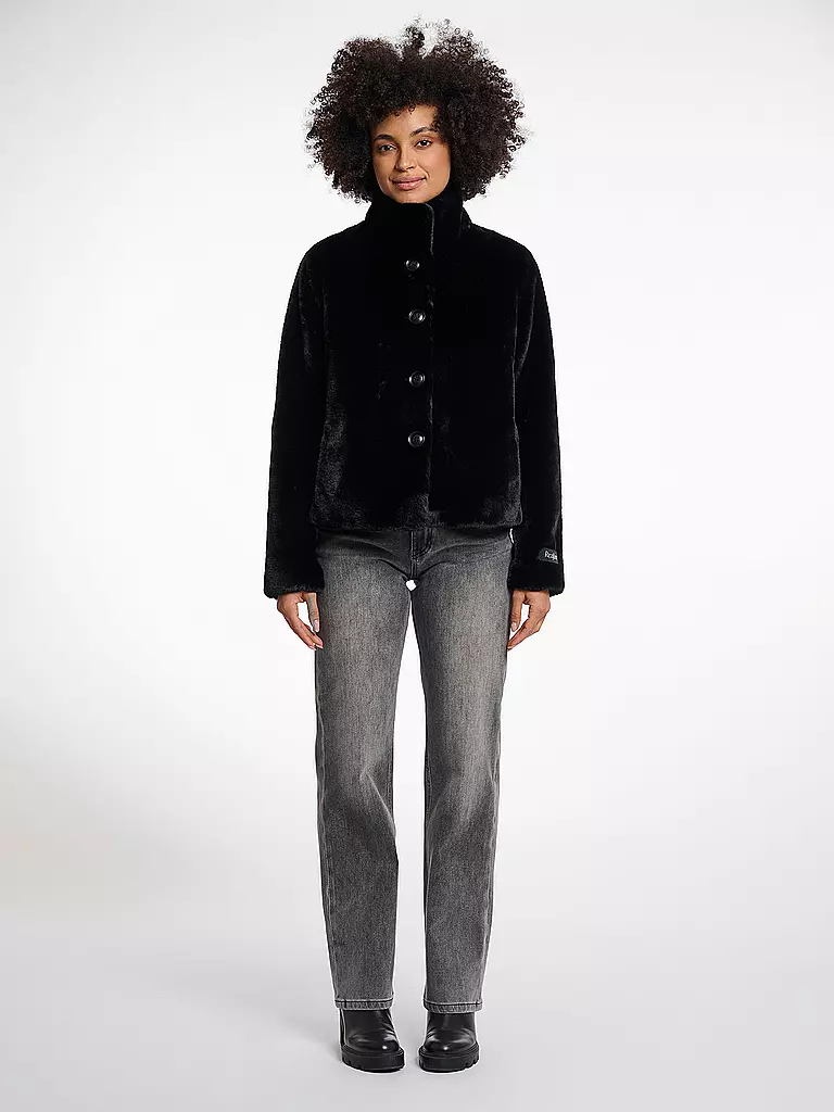 RINO&PELLE | Veste aspect fourrure VIE | schwarz
