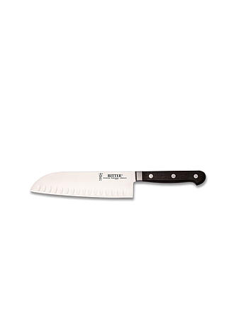 RITTER | Couteau Santoku sans alvéoles 18cm CLASSIC OAK Chêne fumé