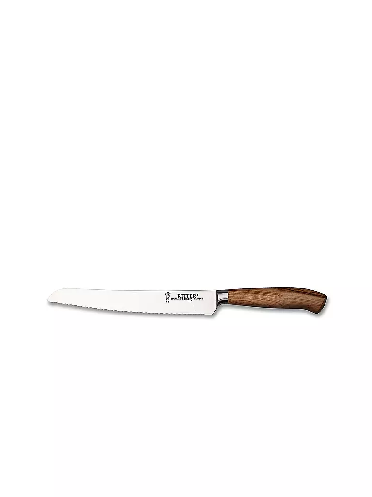 RITTER | Couteau à pain OLIVE 22cm Bois d'olivier | Marron