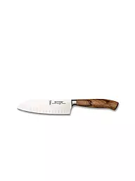 RITTER | Couteau Santoku avec alvéoles OLIVE 16cm Bois d'olivier | Marron