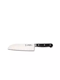 RITTER | Couteau Santoku sans alvéoles 18cm CLASSIC OAK Chêne fumé | Marron