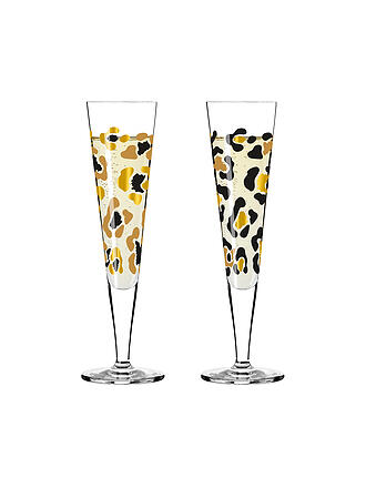 RITZENHOFF | Verre à champagne Goldnacht Champus, lot de 2, Duett Leo Gold