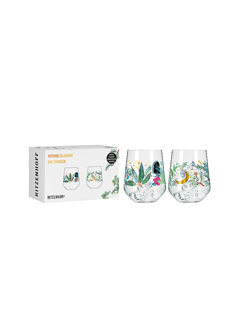 Set de 2 gobelets à gin BOTANIC GLAMOUR #7 #8 Good Wives multicolore