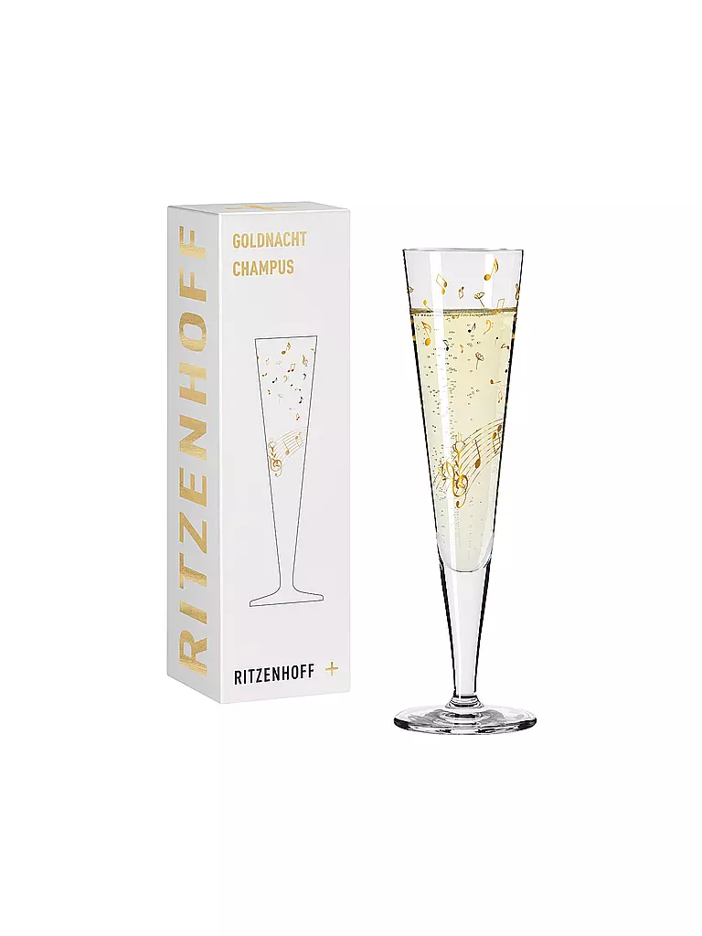 RITZENHOFF | Flûte à champagne, lot de 2, Goldnacht # 46/12 Theresa Kuhlmann | 