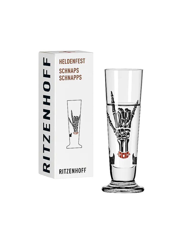 RITZENHOFF | Schnapsglas Heldenfest #18 / 12 40ml Sprenger-Piper | bunt