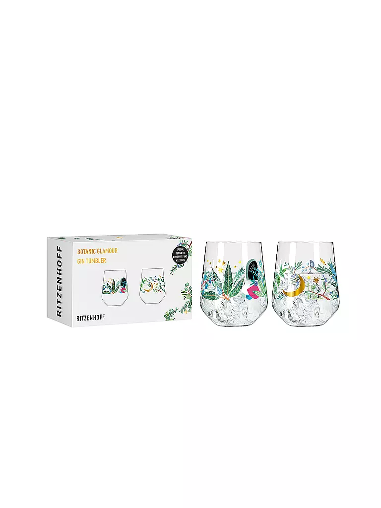 RITZENHOFF | Set de 2 gobelets à gin BOTANIC GLAMOUR #7 #8 Good Wives | Multicolore