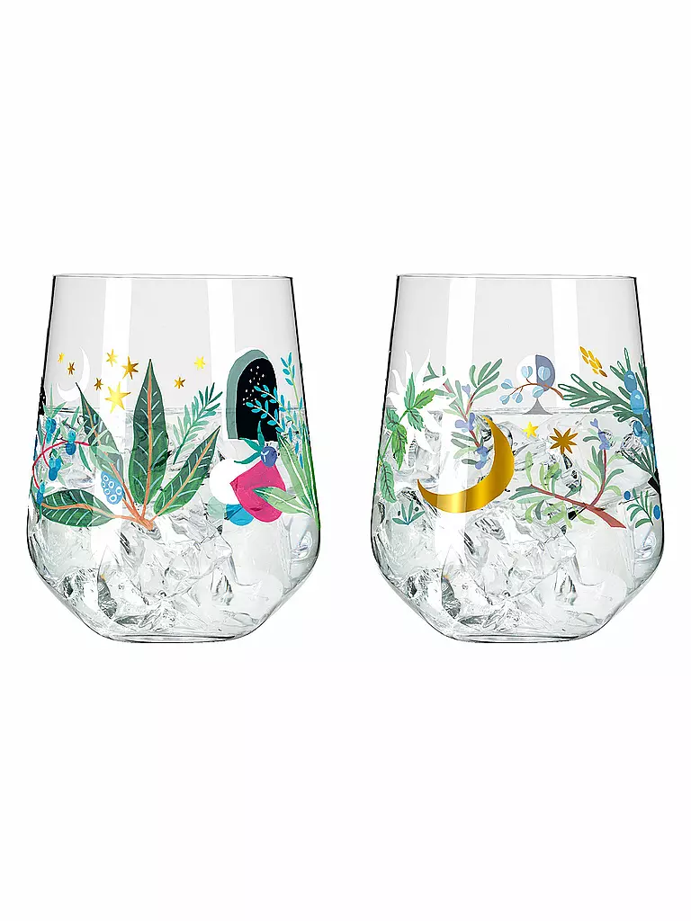 RITZENHOFF | Set de 2 gobelets à gin BOTANIC GLAMOUR #7 #8 Good Wives | Multicolore
