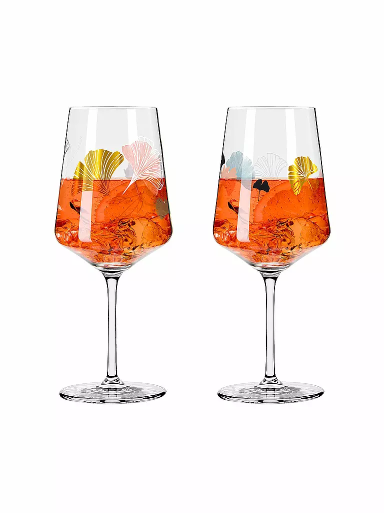 RITZENHOFF | Set de 2 verres à apéritif SOMMERRAUSCH DELUXE #19 et #20 Christine Kordes | Multicolore