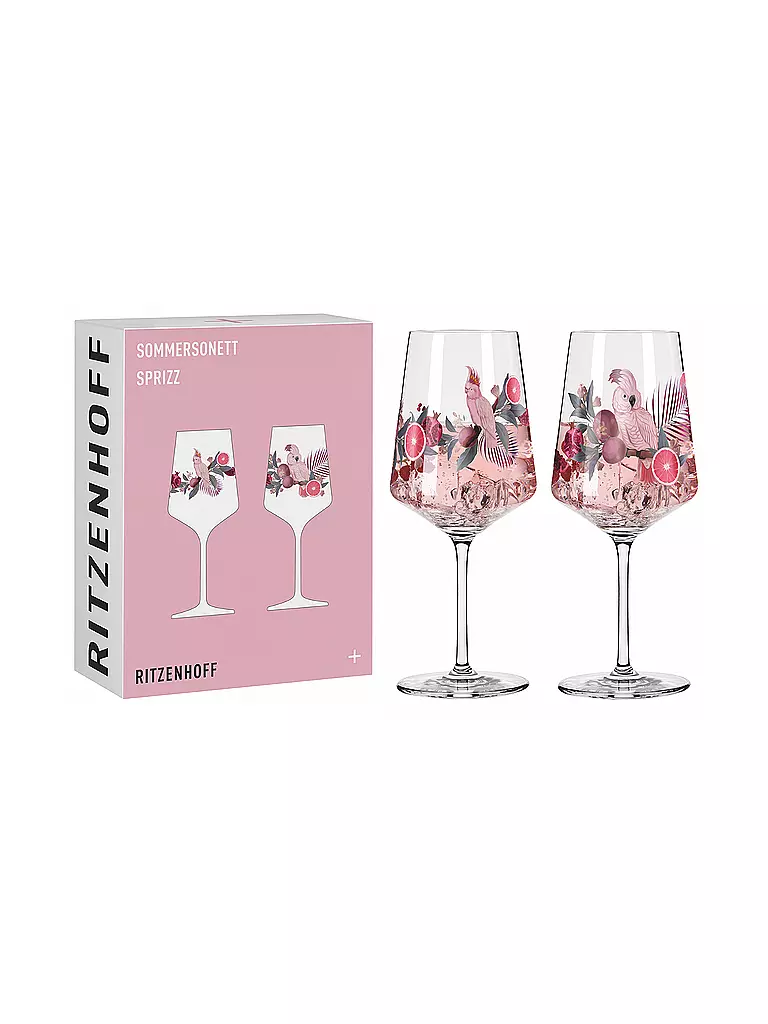 RITZENHOFF | Set de 2 verres à apéritif SOMMERSONETT Ramona Richter 2024 | rosa