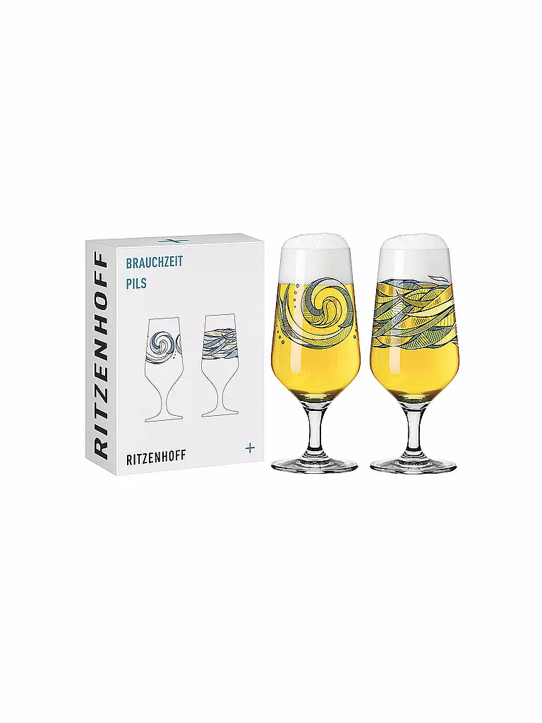 RITZENHOFF | Set de 2 verres à bière Brauchzeit Andreas Preis 2022 | bunt