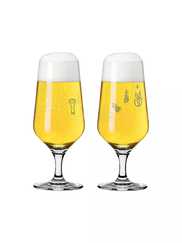 RITZENHOFF | Set de 2 verres à bière BRAUCHZEIT PILS #11 et #12 Sonja Eikler 2024 | Multicolore
