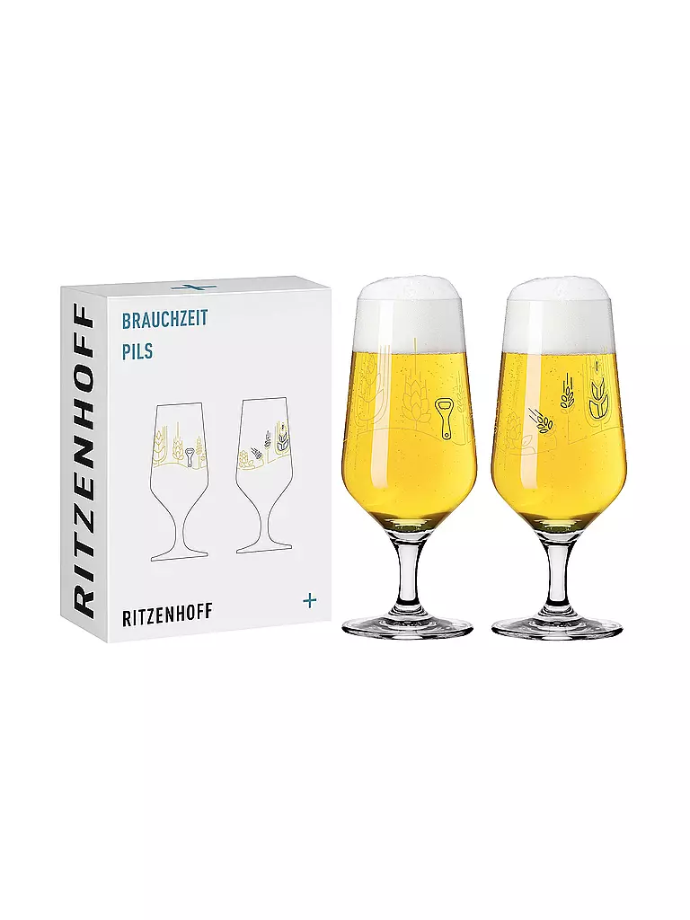 RITZENHOFF | Set de 2 verres à bière BRAUCHZEIT PILS #11 et #12 Sonja Eikler 2024 | Multicolore