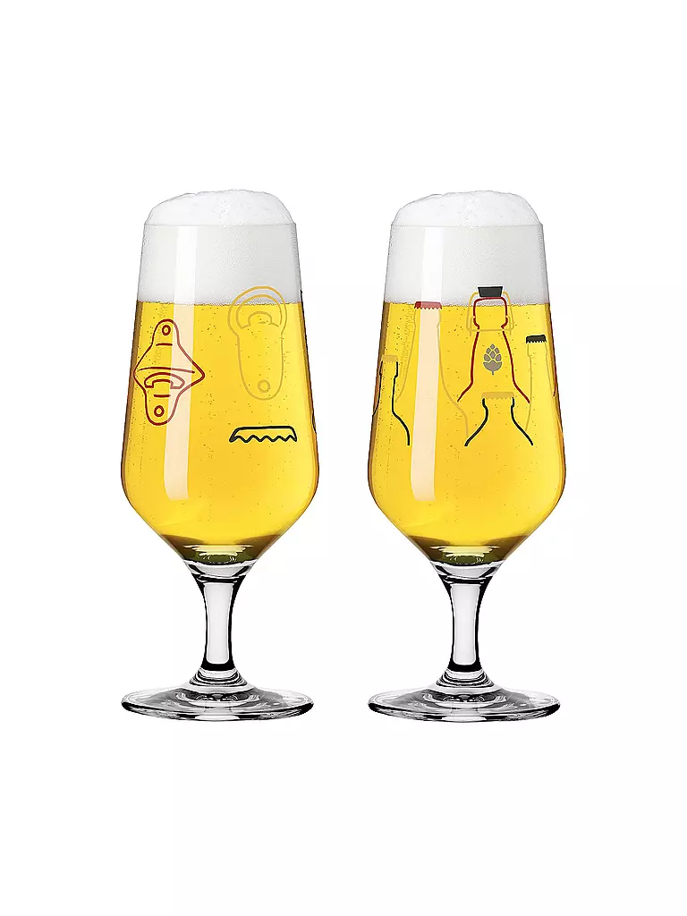 RITZENHOFF | Set de 2 verres à bière BRAUCHZEIT PILS #13 #14 | bunt