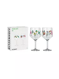 RITZENHOFF | Set de 2 verres à gin BOTANIC LIGHTS #9 #10 Olaf Hajek 2024 | Multicolore