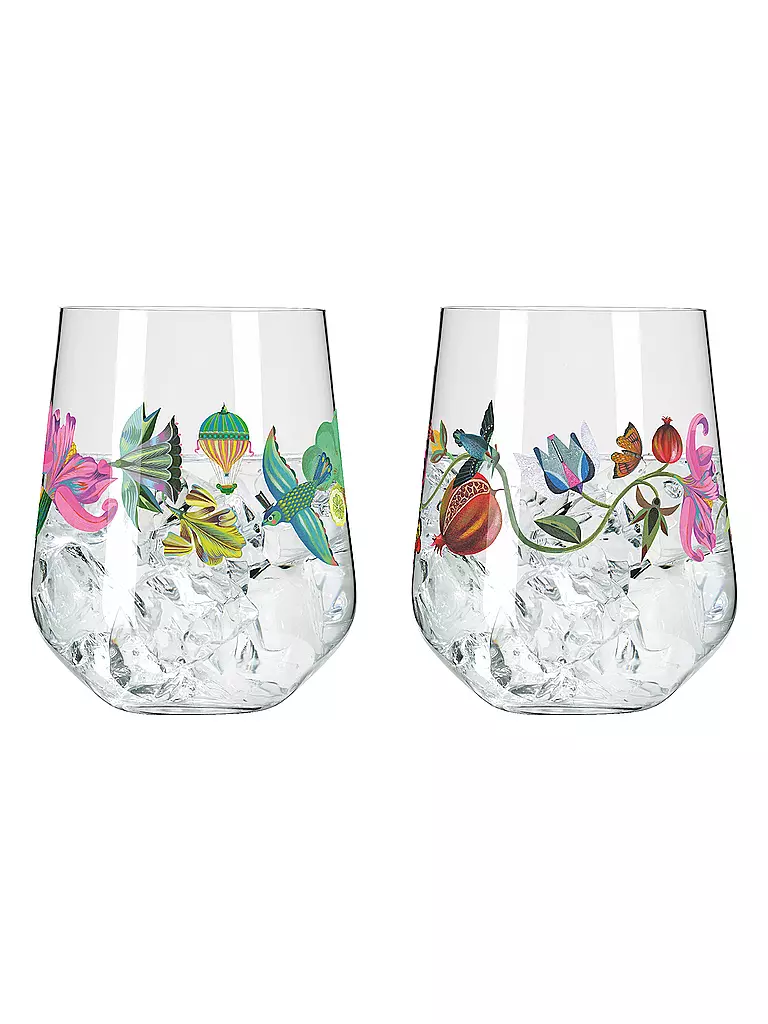 RITZENHOFF | Set de 2 verres à gin BOTANIC LIGHTS #9 #10 Olaf Hajek 2024 | bunt