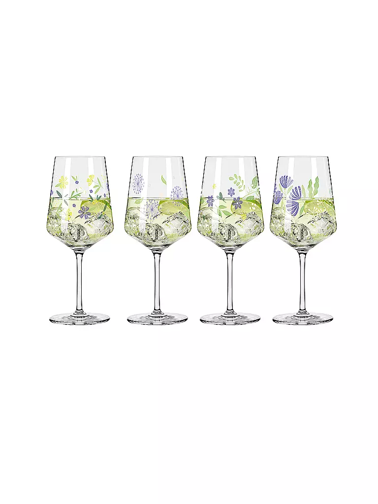 RITZENHOFF | Set de 4 verres à apéritif SOMMERTAU HUGO F25 Vert | hellgrün