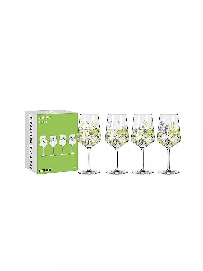RITZENHOFF | Set de 4 verres à apéritif SOMMERTAU HUGO F25 Vert | 
