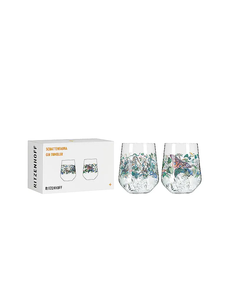 RITZENHOFF | Set de gobelets 2 pièces. SCHATTENFAUNA GIN TUMBLER #7 #8 | 